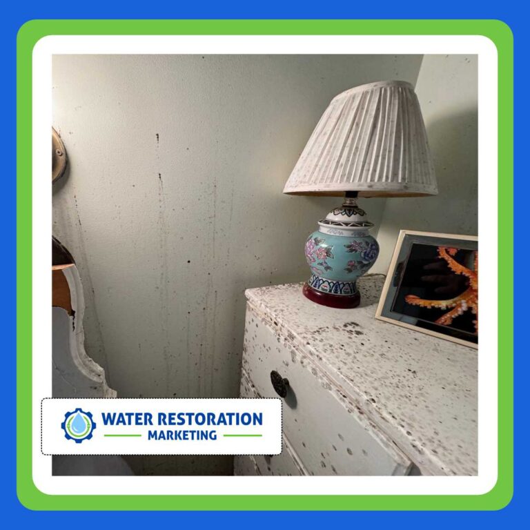 Lamp and decor near water damage