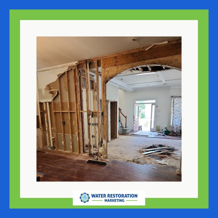 Renovation in progress after water damage.