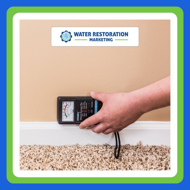Moisture meter testing wall condition