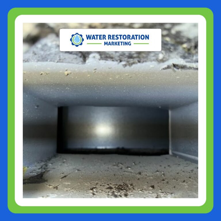 Water damage restoration marketing image.