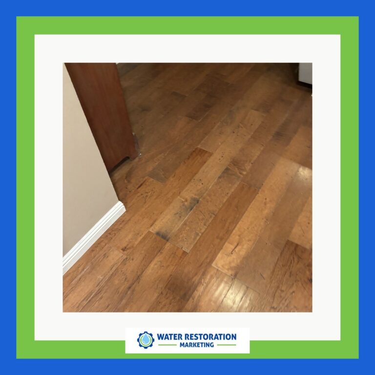 Wooden floor with visible damage