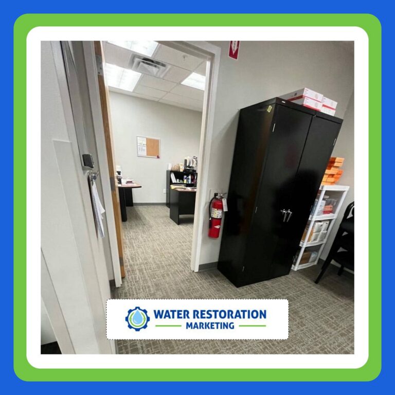 Office space with storage cabinet visible.