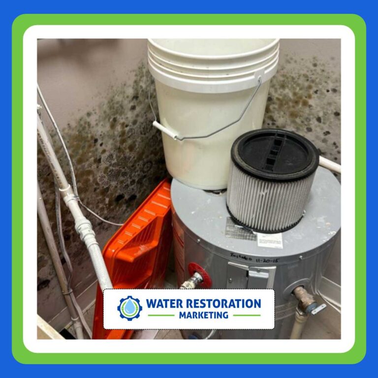 Water heater with mold and restoration tools