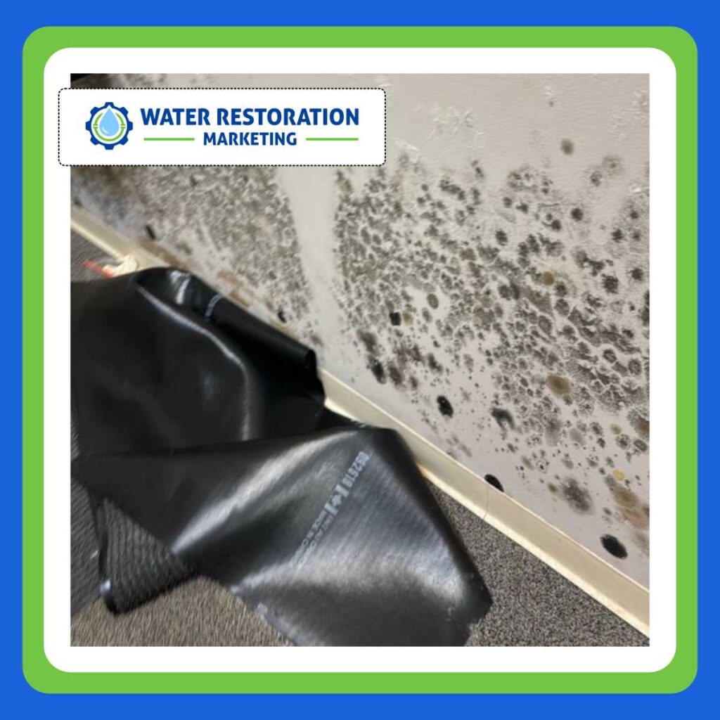 Mold growth on wall and floor