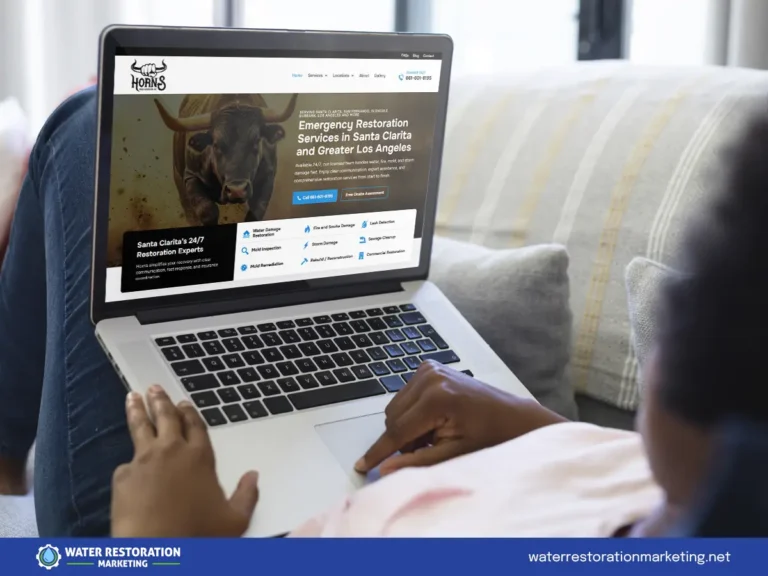 Website open on laptop screen