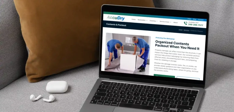 packout service on a website